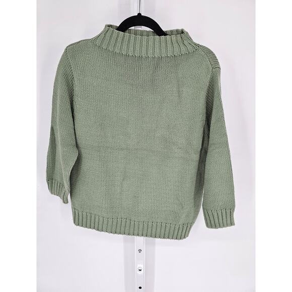 Jones New York Sport Green Cotton Blend Long Sleeve Mock-Neck Sweater Size XL - Picture 1 of 4